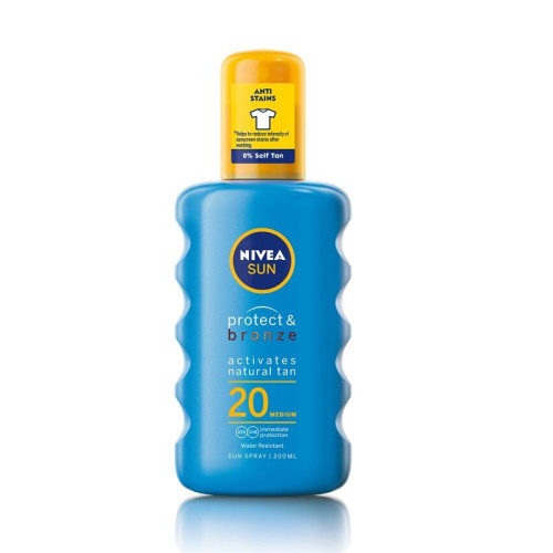 Nivea Sun Protect and Bronze Spray SPF 20+ 6.76 fl oz (200 ml)