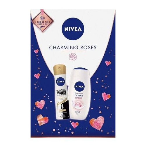 Nivea Charming Roses Set Anti-Perspirant Spray + Daily Delicate Body Shower Gel for Women