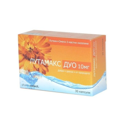 Lutamax Duo Lutein + Omega-3 for Healthy Eyes and Perfect Vision 10 mg 30 Capsules