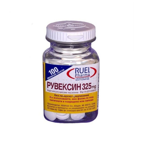 Perrigo Ruveksin for Headaches Colds and Fever 325 mg 100 Tablets