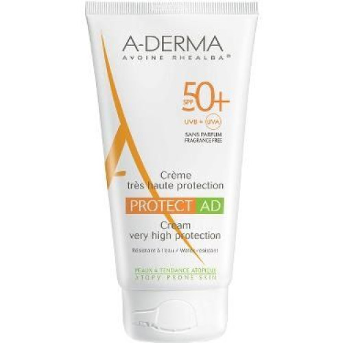 A-Derma Protect AD Sunscreen Cream for Face and Body for Atopic Skin SPF 50 5.07 fl oz (150 ml)