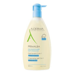 A-Derma Primalba Gentle Cleansing Gel for Babies for Hair and Body 16.91 fl oz (500 ml)