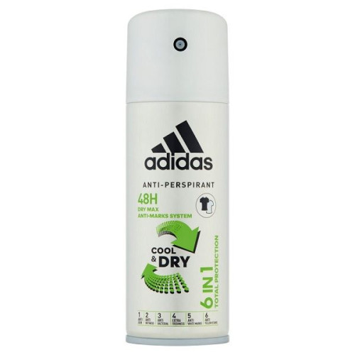 Adidas 6-in-1 48h Men's Deodorant Spray 5.07 fl oz (150 ml)