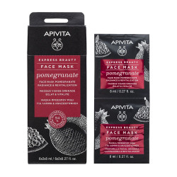 Apivita Express Beauty Revitalizing Face Mask with Pomegranate 2 x 0.27 fl oz (8 ml)