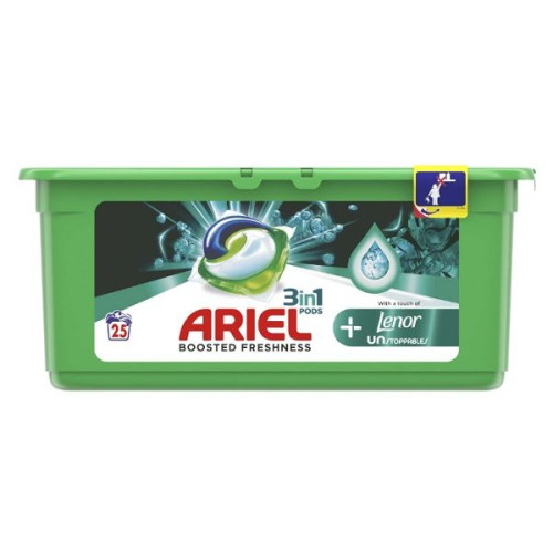 Ariel 3-in-1 Pods + Lenor Unstoppables Gel Laundry Capsules 25 pcs 0.96 oz (27.1 g)