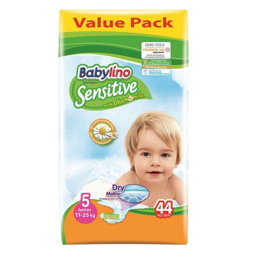 Babylino Sensitive VP 5 Junior Diapers 24-55 lb (11-25 kg) 44 pcs