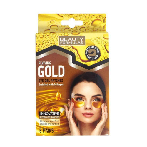 Beauty Formulas Gold Restorative Gel Patches for the Eye Contour 6 pcs