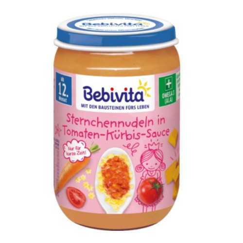 Bebivita Macaroni with Tomatoes and Pumpkin for Children 12+ Months 8.82 oz (250 g) - 16202