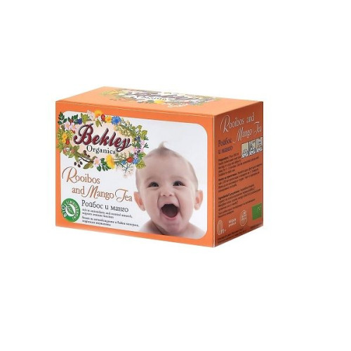 Bekley Rooibos and Mango Tea for Babies 20 x 0.05 oz (1.5 g) Filter Bags