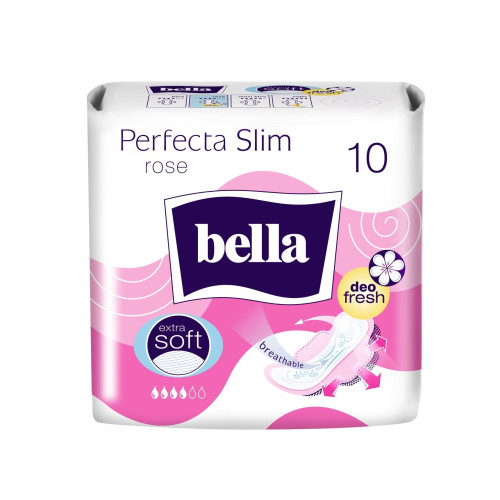 Bella Perfecta Slim Rose Ultra-thin Sanitary Pads with Wings 10 pcs