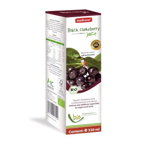Abopharma Organic Bio Juice Strong Immune System Black Chokeberry Juice 11.16 fl oz (330 ml)