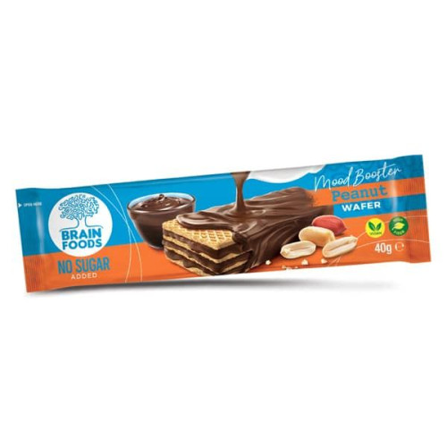 Brain Foods Waffle with Sugar-Free Peanut 1.41 oz (40 g)