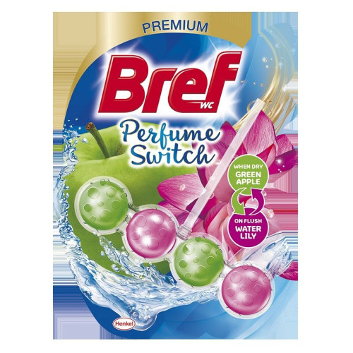 Bref Duo Perfume Switch Floral Apple and Water Lily Solid Toilet Block 1.76 oz (50 g)