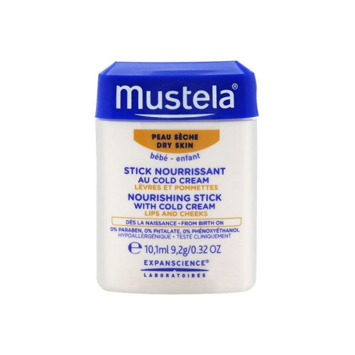 Mustela Baby Stick with Cold Cream for Face and Lips Paraben-Free 0.32 oz (9.2 g)