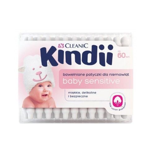 Cleanic Kindii Baby Ear Sticks for Babies 60 pcs