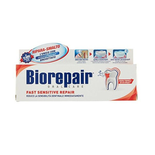 Biorepair Sensitive Repair Fast-acting Repair Toothpaste for Sensitive Teeth 2.54 fl oz (75 ml)