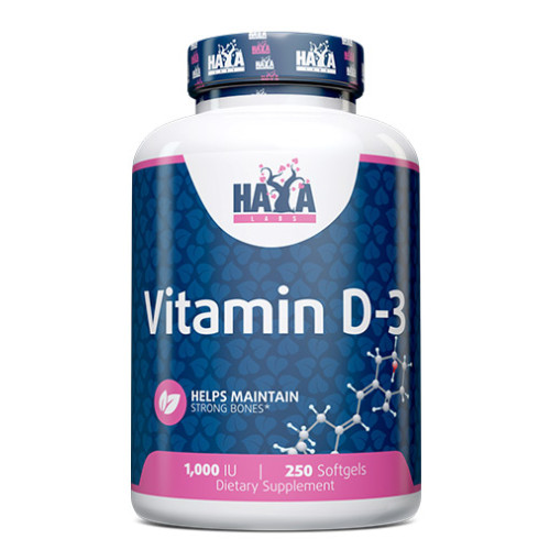 Haya Labs Vitamin D-3 1000 i.u. 250 Softgel Capsules
