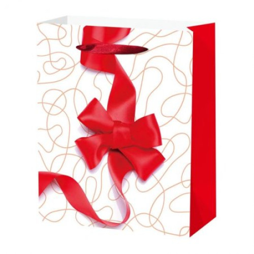 Elite Gift Paper Bag - Red Ribbon Xl