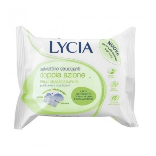 Lycia Wet Wipes for Face and Eyes for Oily and Problematic Skin 20 pcs