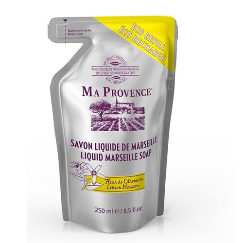 Ma Provence Lemon Blossom Liquid Soap with Lemon Scent Refill 8.45 fl oz (250 ml)
