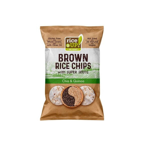 Rice Up Brown Rice Chips Chia and Quinoa Brown Whole Grain Rice Chips with Chia and Quinoa Gluten-Free 2.12 oz (60 g)
