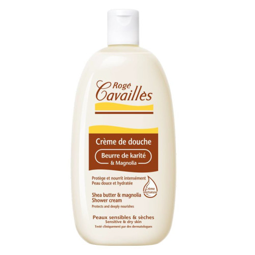 Roge Cavailles Shower Cream with Shea Butter and Magnolia for Dry and Sensitive Skin 25.36 fl oz (750 ml)