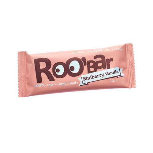 Roobar Mulberry Vanilla Organic Raw Dessert with Mulberry and Vanilla 1.06 oz (30 g)