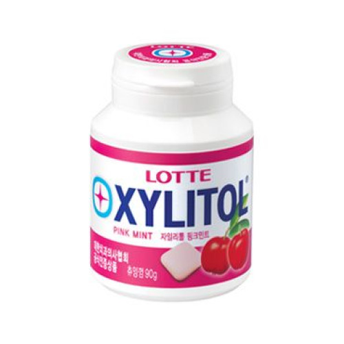 Xylitol Pink Mint Chewing Gum with Xylitol and Cherry and Mint Flavor 62 pcs