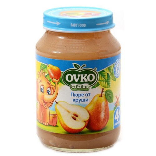 Ovko Pear Fruit Puree for Children 4+ Months 6.7 oz (190 g)
