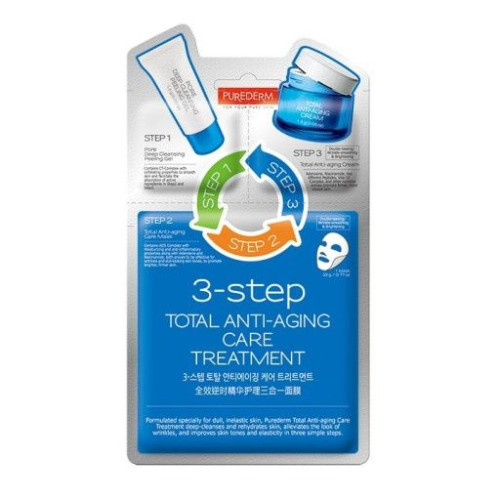 Adwin Purederm 3-Step Rejuvenating Anti-Wrinkle Face Mask 1 pc