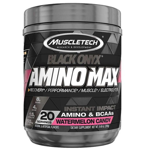 Muscletech Amino Max Amino and BCAA Formula with Watermelon Candy Flavor 9.49 oz (269 g)