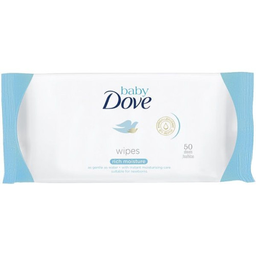 Dove Baby Cleansing Wipes for Babies with Normal to Dry Skin 50 pcs