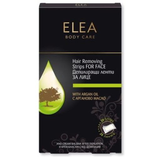 Elea Facial Hair Removal Strips with Argan Oil 20 pcs