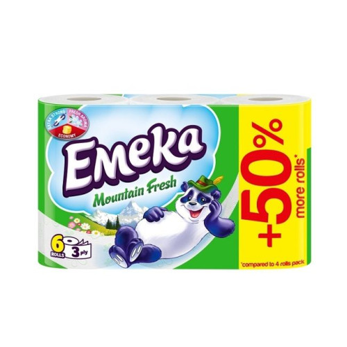 Emeka Mountain Fresh Scented 3-ply Toilet Paper 6 Rolls