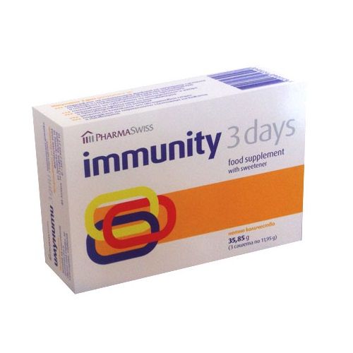 Pharma Swiss Immunity 3 Days Sachets for Maintaining Normal Immune System Function 3 pcs