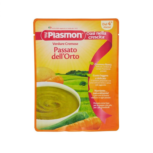 Plasmon Cream Soup Mix of Vegetables for Children 4+ Months 6.35 oz (180 g) - 6227