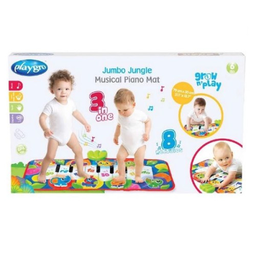 Playgro 3-in-1 Musical Piano Path with Jungle Sounds for Children 6+ Months - 0159