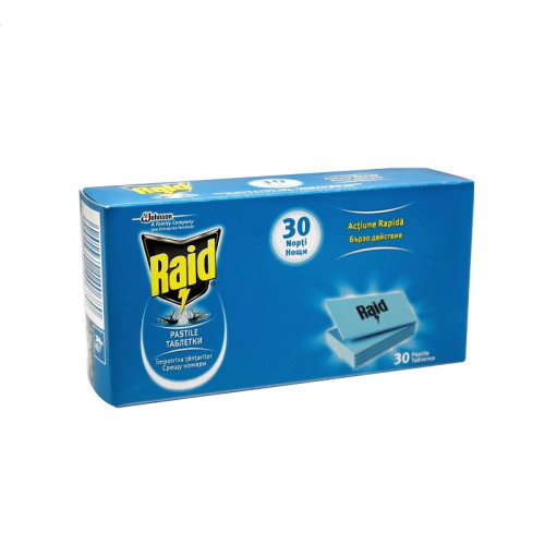 Raid Pastile Mosquito Repellent Tablets for Electric Evaporator 30 pcs