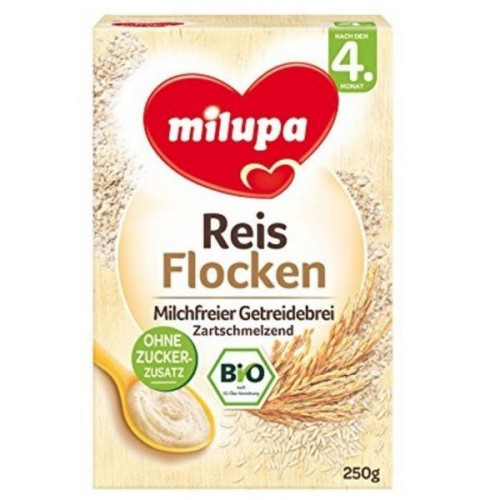 Milupa Dairy-free Organic Rice Porridge for Children 4+ Months 8.82 oz (250 g)
