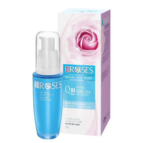 Nature of Agiva Roses Lifting Serum Against Wrinkles with Natural Rose Water and Q10 1.01 fl oz (30 ml)