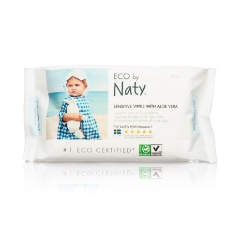 Naty Eco Wet Wipes Sensitive with Aloe Vera 56 pcs