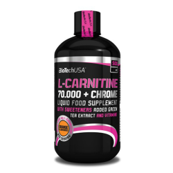 Biotech USA L-Carnitine + Chrome 70.000 Apple and Pear Liquid + Green Tea 16.91 fl oz (500 ml)