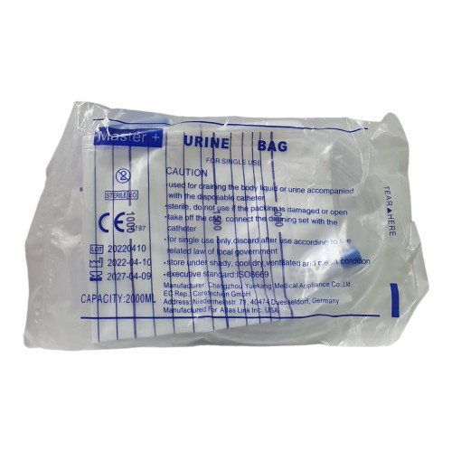 Urinary Bag with Bottom Drainage Sterile 67.63 fl oz (2000 ml) 1.5M 10pcs