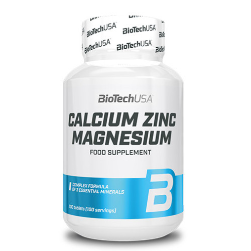Biotech USA Calcium Zinc Magnesium 100 Tablets