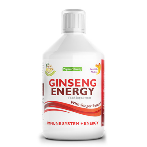Swedish Nutra Ginseng for Fast Energy 2000mg Ginger Extract 16.91 fl oz (500 ml)