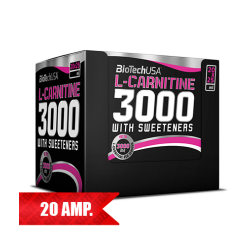 Biotech USA L-Carnitine 3000 Lemon 0.85 fl oz (25 ml) 20 Ampoules