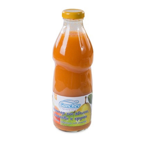 Ganchev Apple Carrot and Pear Nectar for Children 4+ Months 25.36 fl oz (750 ml)