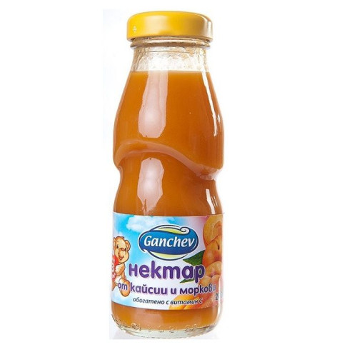 Ganchev Apricot and Carrot Nectar for Children 4+ Months 6.76 fl oz (200 ml)