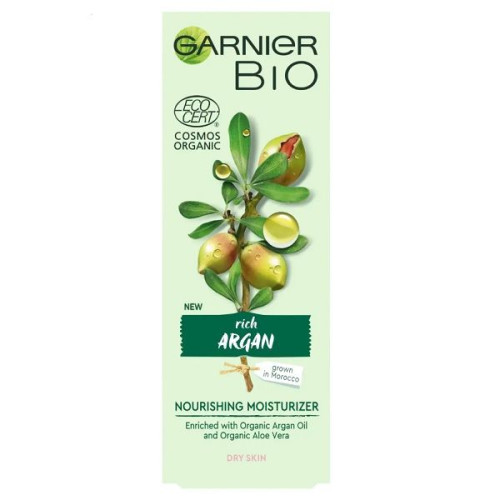Garnier Bio Argan Nourishing Moisturizing Face Cream for Dry and Sensitive Skin 1.69 fl oz (50 ml)