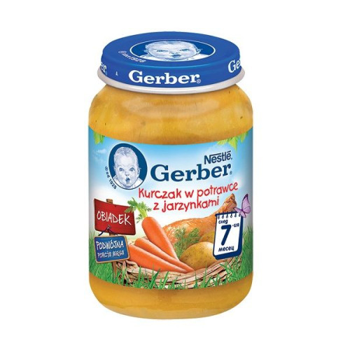 Gerber Chicken Puree with Vegetables from 7 Months 6.7 oz (190 g)